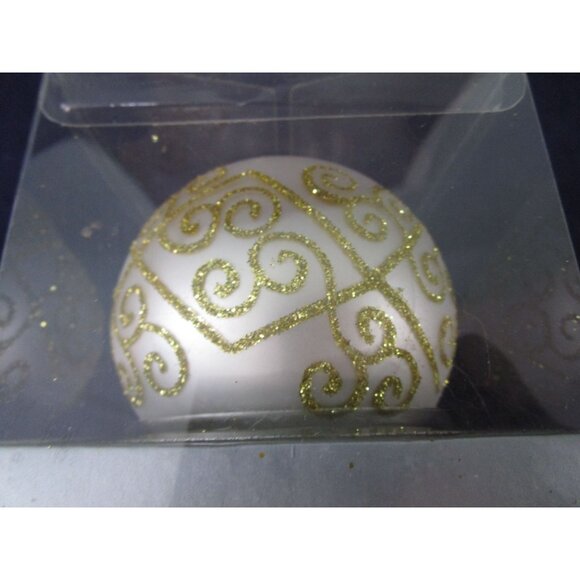 Catherine Lillywhites Gold White  Christmas Ornaments Tea Light Holders EUC - Picture 13 of 16